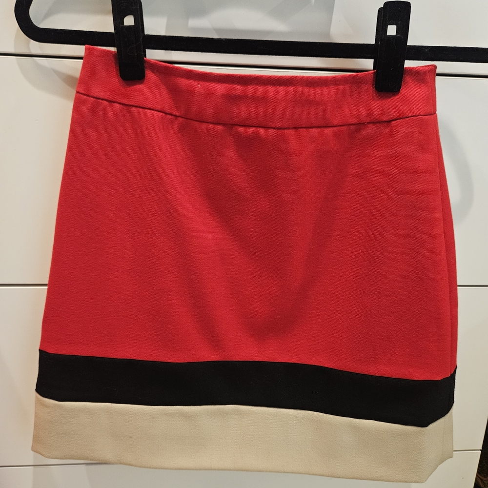 Kate Spade New York Garby Color Block Red and Black Women's Skirt